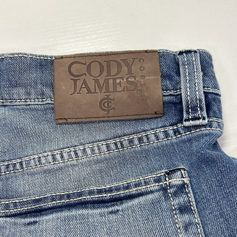 Cody James Boot Cut Jeans Men 33x32 Blue Whiskered Cowboy Western Work - Picture 6 of 12